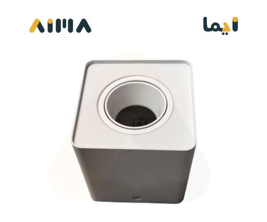 صورة سلندر المنيوم متحرك مانع توهج مفرد مربع ابيض